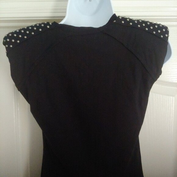 (NUDE) Clothing Italy Black Studded Grunge Rocker Goth Vampy Moody EU 38 Top - Picture 6 of 11